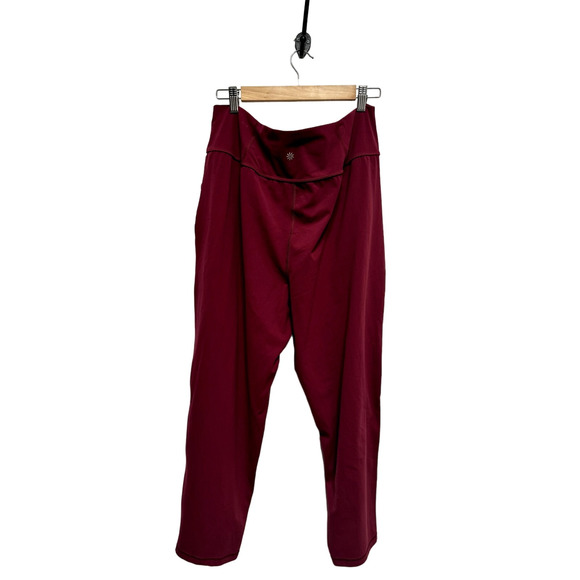 ATHLETA Elation Pant Size X Large  Pull On Jogger Yoga Pockets Burgandy - Picture 3 of 5